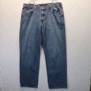 Calvin Klein Jeans Mens 38 Low-Rise Straight 5-Pocket Cotton Denim Blue‎